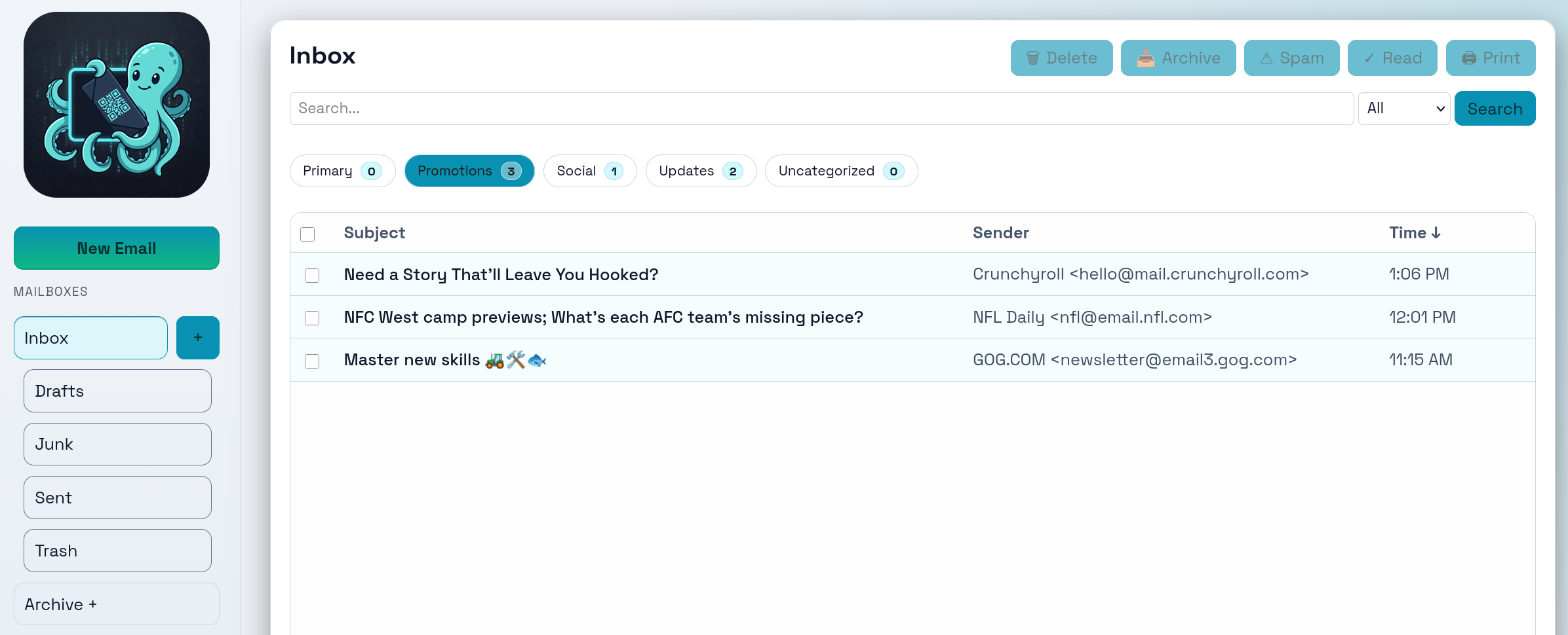 KyPost web inbox in the Polished Ky theme